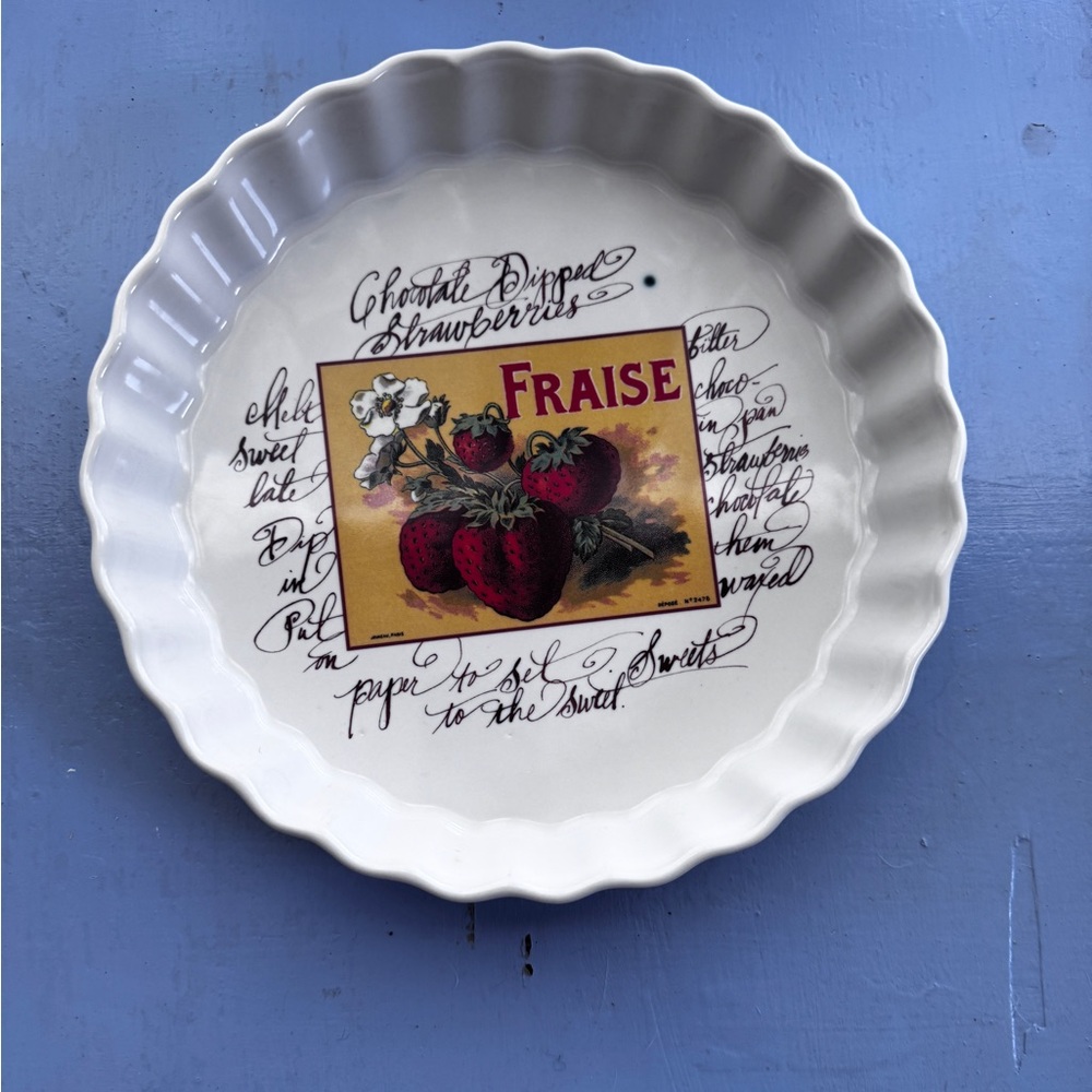 Williams Sonoma Rosanna Fraise Pie Tarte Dish.